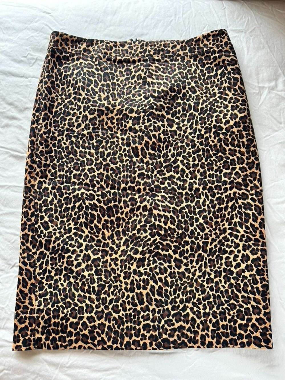 J Crew Women's No 2. Pencil Skirt In Leopard Knee Length 100% Cotton